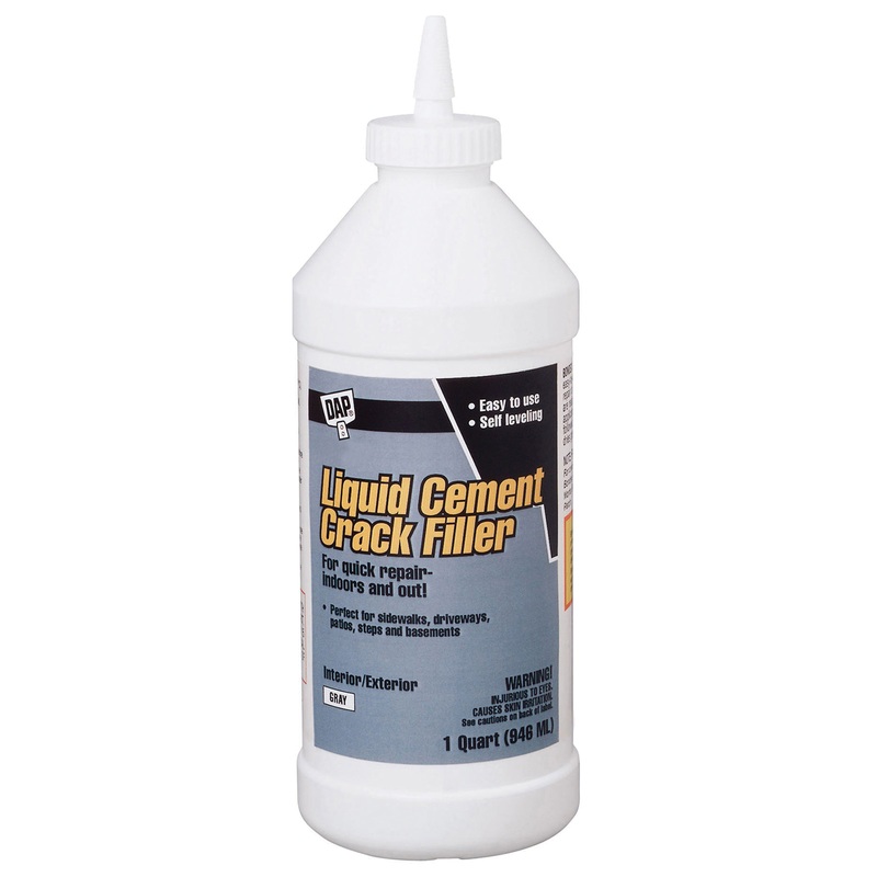 DAP 7079837584 Cement Crack Filler, Liquid, Gray, 1 qt