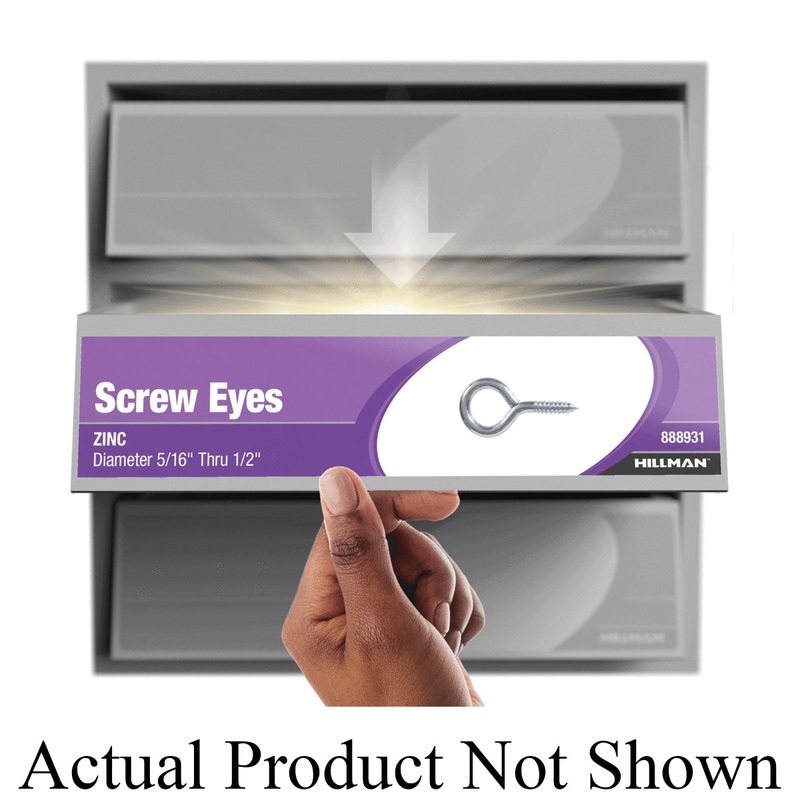 HARDWARE ESSENTIALS 321162 Exterior Lag Thread Eye Screw, Imperial, 7/16 in Eye ID, 5-1/4 in L, Steel, Zinc-Plated