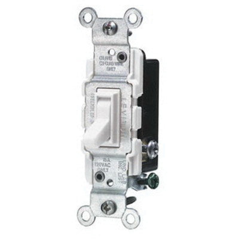 Leviton 1453-2W Switch, 120 V, 15 A, 1/2 hp