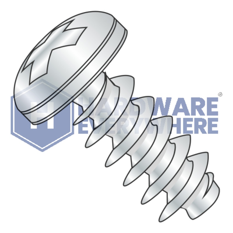 M2.5 x 8 METRIC THREAD FORMING SCREWS / Phillips / Pan Head / Steel / Zinc