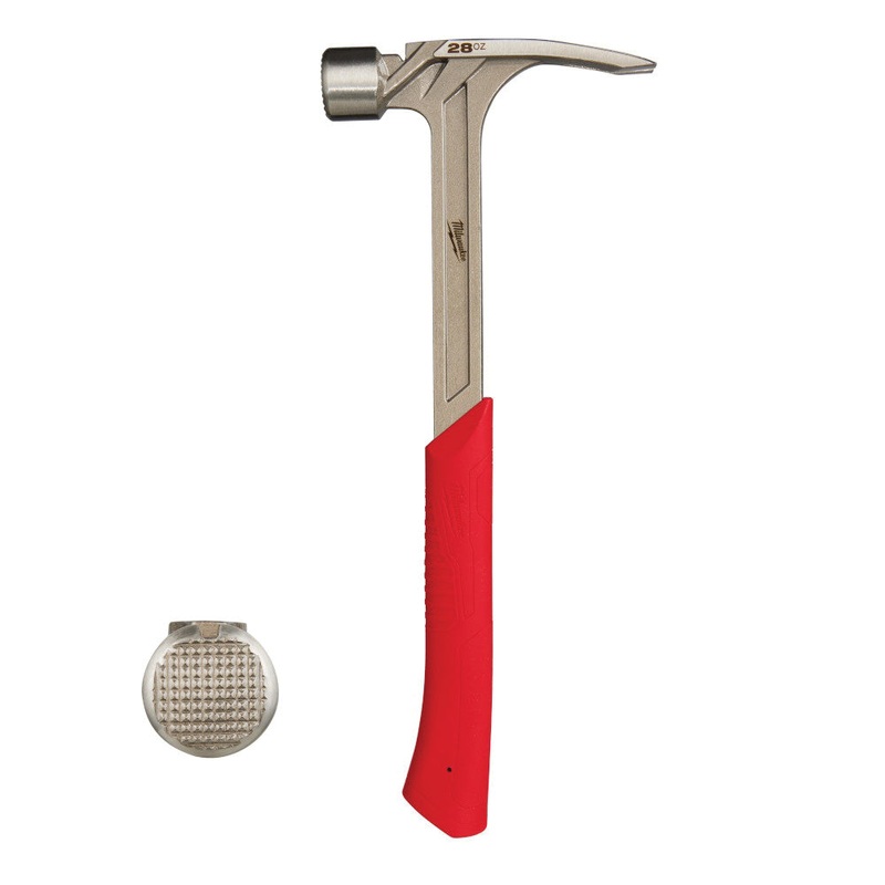 Milwaukee 48-22-9029 Framing Hammer, 28 oz Head, 1-1/2 in Dia Face, 6.8 in W Head, 16.2 in OAL