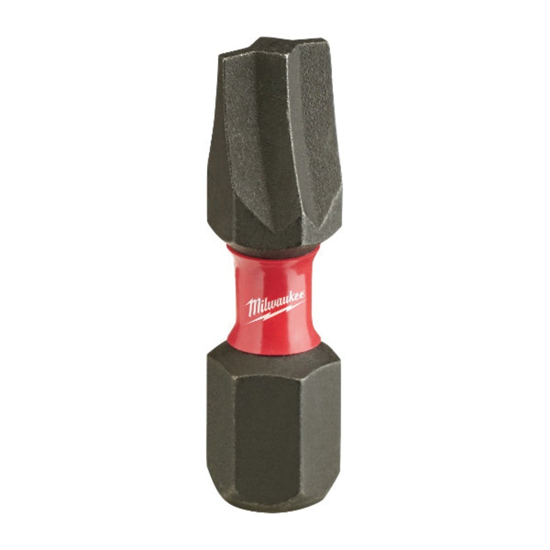 Milwaukee SHOCKWAVE 48-32-4411 Insert Screwdriver Bit, Phillips Point, #1 Point, 1 in OAL, Steel