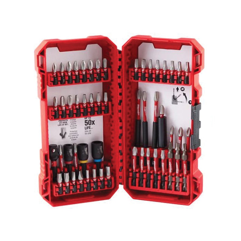 Milwaukee SHOCKWAVE Impact Duty 48-32-4010 Driver Bit Set, 1-1/2 in OAL, 54 -Piece