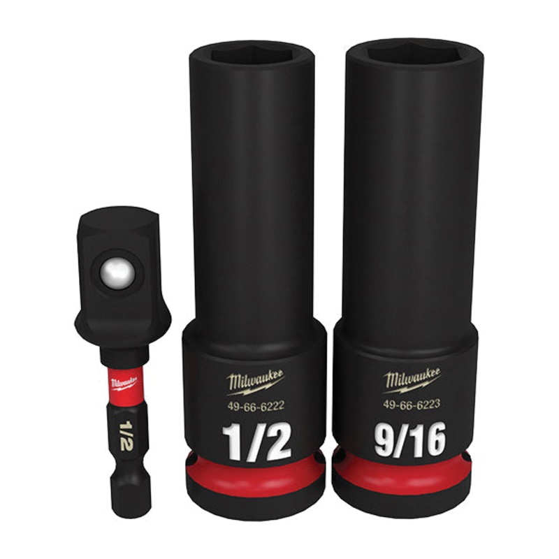 Milwaukee SHOCKWAVE Impact Duty 49-66-4485 Six Point Socket Set, 1/2 in Drive, System of Measurement: Imperial