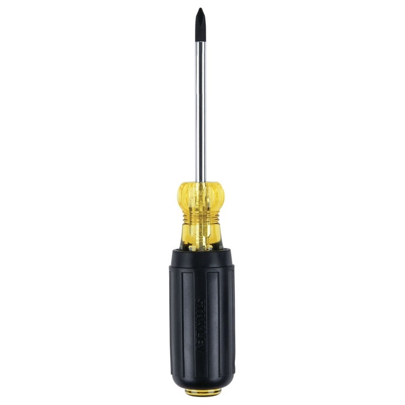 STANLEY 65901 Screwdriver, Phillips Point, #1 Point, 6-3/4 in OAL, Ergonomic Handle