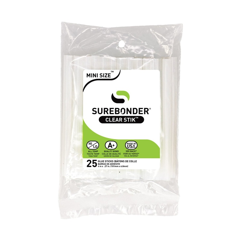SUREBONDER CLEAR STIK DT-25 Hot Glue Stick, Clear, For Use With: High and Low Temperature Glue Gun