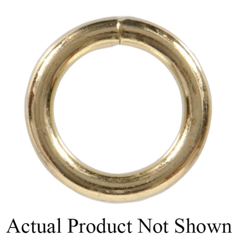 HARDWARE ESSENTIALS 321712 Welded Ring, 0.225 x 1-1/4 in Trade, 100 lb Load, Steel, Nickel-Plated