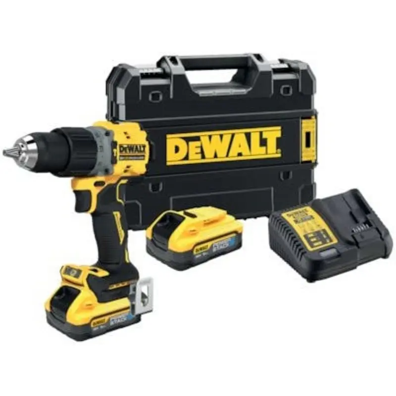 DeWalt 18V Powerstack XR G3 Hammer Drill with 2 5Ah Batteries