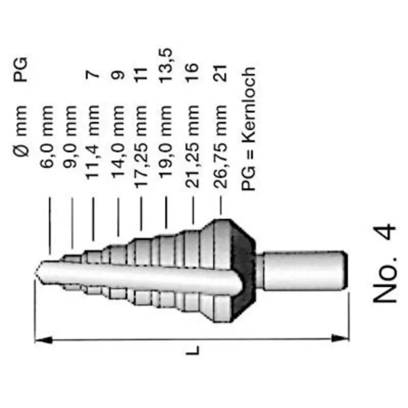 Ruko 6 - 26.75mm Uncoated HSS Step Drill