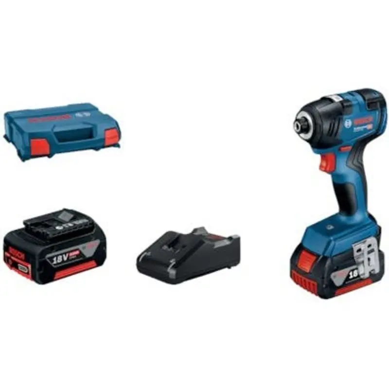 Bosch GDR18V-200 Impact Driver 2 x 5.0 Ah Charger L-Case