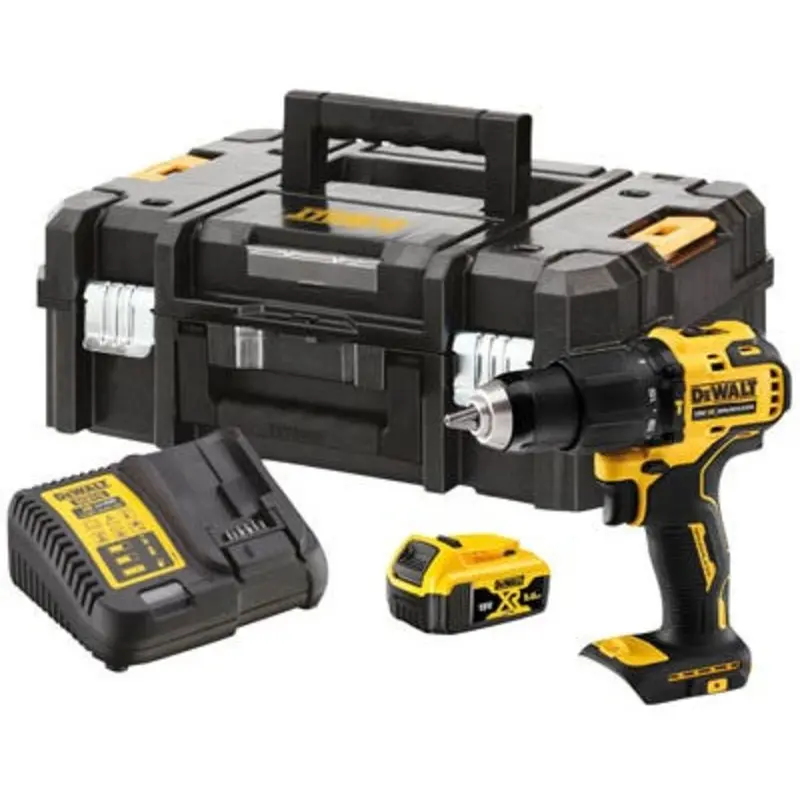 DeWalt 18V Combi Drill With 1 x 5Ah Battery Charger Tstak Kit box