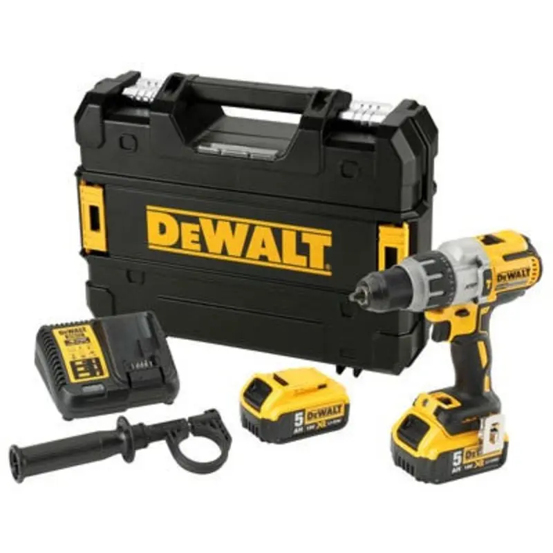 DeWalt 18V XR Brushless 3 Speed Hammer Drill Driver With 2 X 5.0Ah Batteries