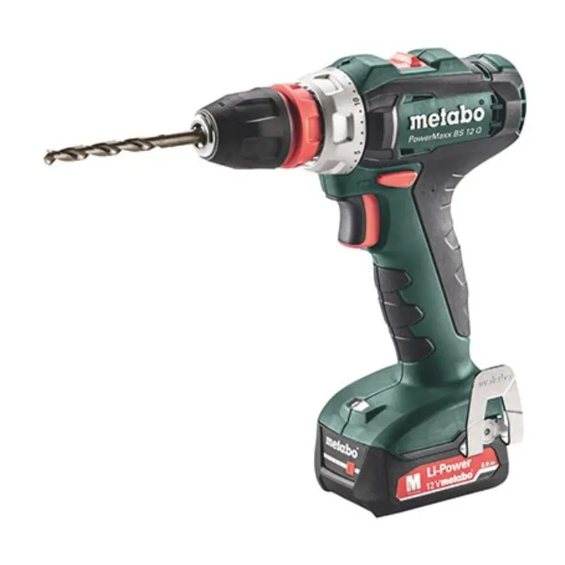 Metabo Powermaxx BS12Q Drill/Driver with 2 x 12V 2.0Ah Batteries