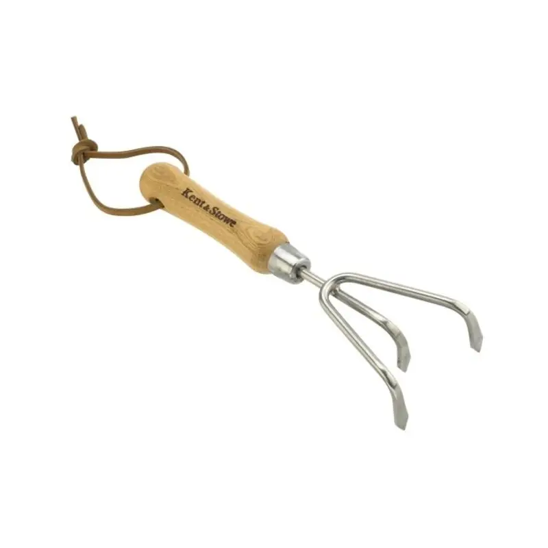 Kent & Stowe K/S70100087 Stainless Steel Hand 3-Prong Cultivator, FSC