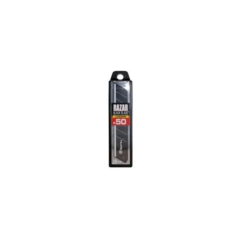 TAJIMA 18MM RAZAR BLACK KNIFE BLADE DISPENSER BOX OF 50
