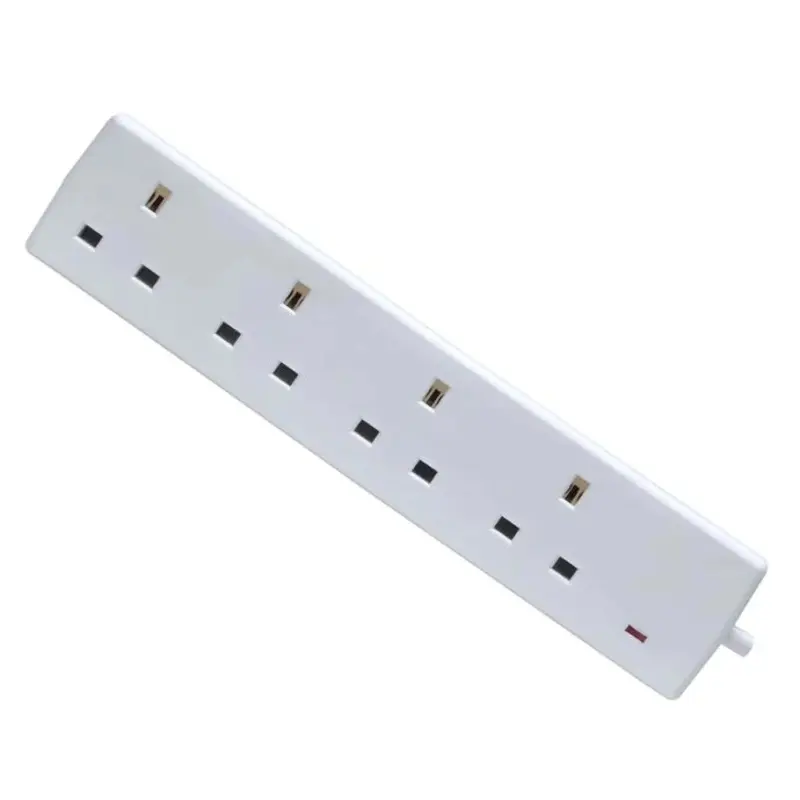 SMJ SMJF4W2MP 4-Way 13A Neon 2m Extension Lead 240V