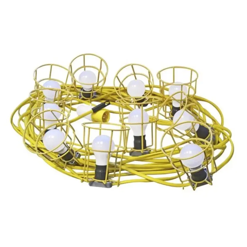 Faithfull FPPSLFESTOON 22m Festoon Lights 10 ES Bulbs 110V