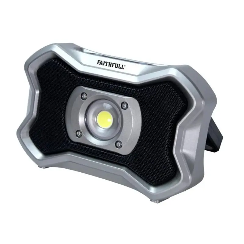 Faithfull FPPSLFF20BS 20W Rechargeable Work Light with Speaker
