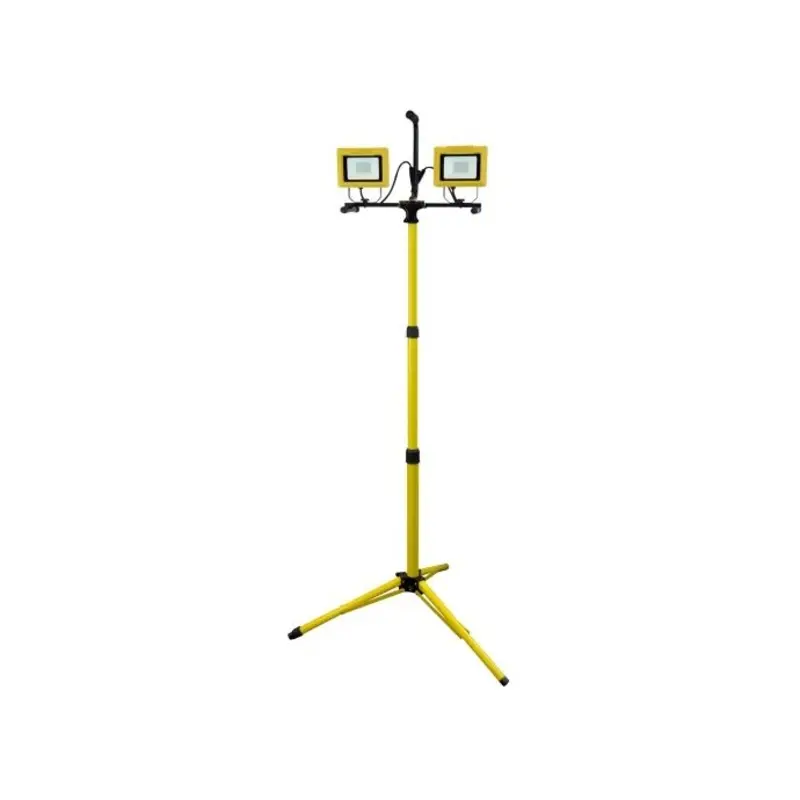 Faithfull FPPSLLED60V 60W SMD LED Twin Tripod Tripod Site Light 240V