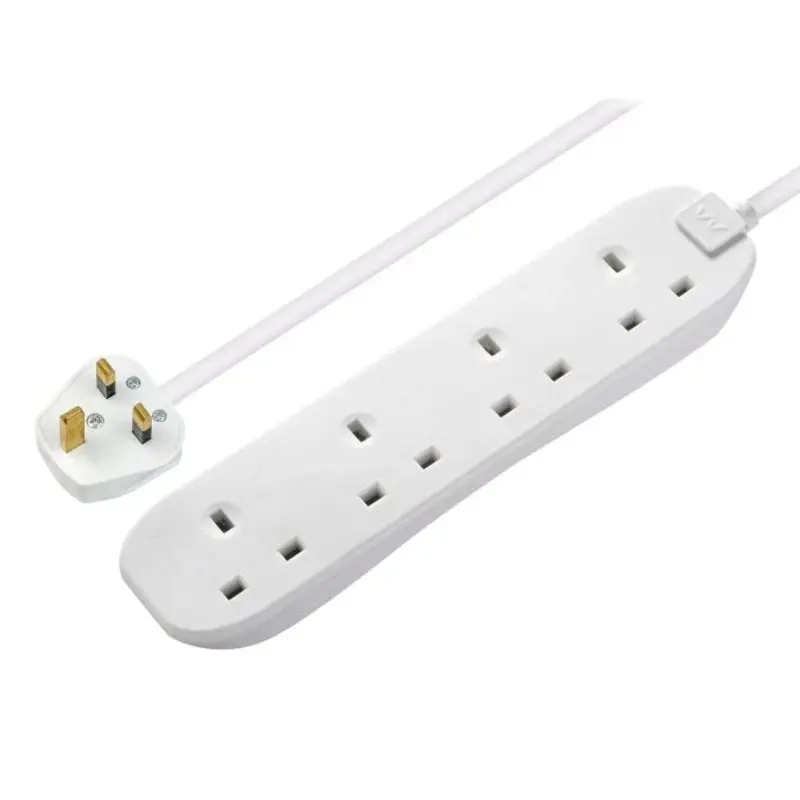 Masterplug MSTBFG5 13A 4-Gang Extension Lead 5m White 240V