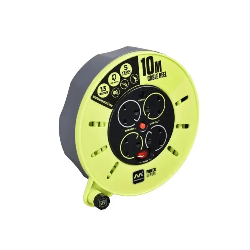 Masterplug MSTCMU10134 13A 4-Socket PRO-XT Cassette 10m Cable Reel 240V