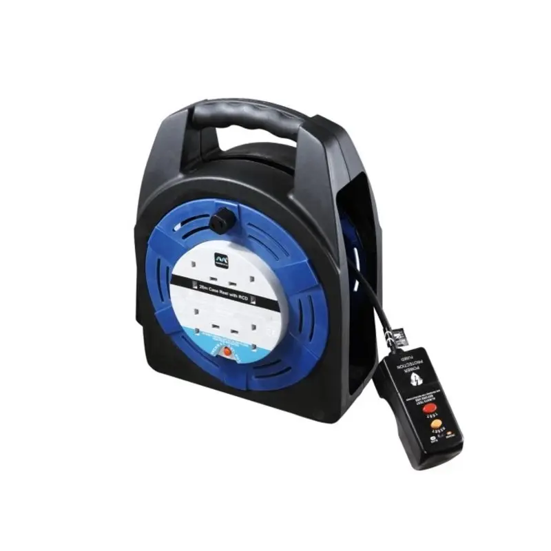 Masterplug MSTHBT20RCD 13A 4-Socket Case Reel 20m RCD & Thermal Cut-Out 240V