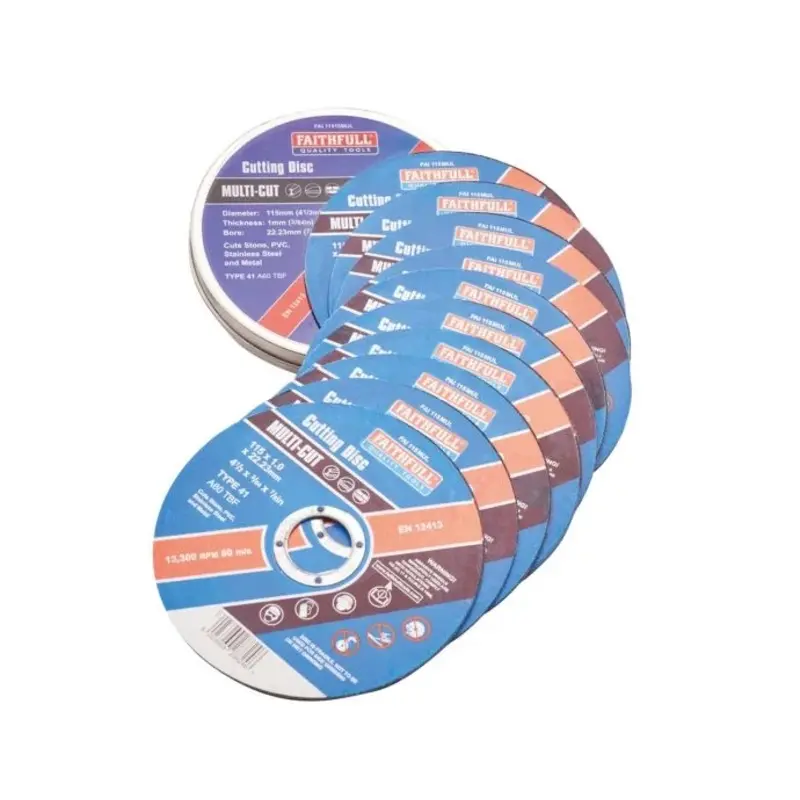 Faithfull XMS23MULTCUT 115mm Multi-Cut Discs Tin of 10