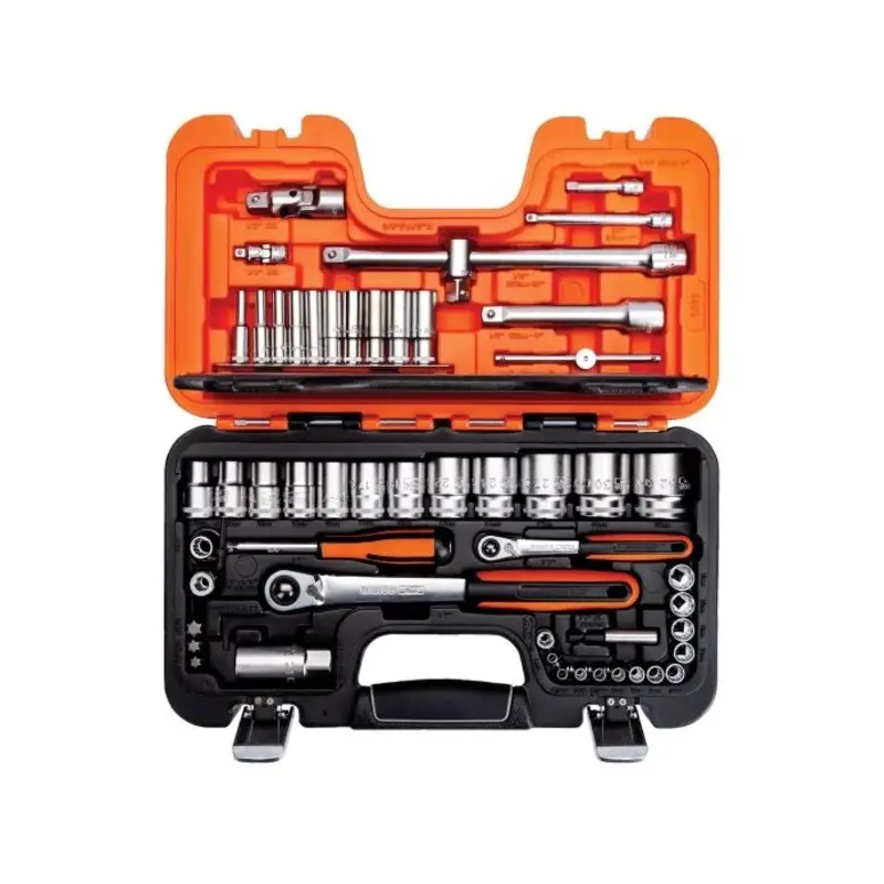 Bahco BAHS560 1/4 & 1/2in Drive Socket Set, 56 Piece