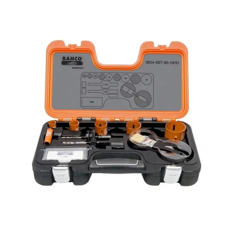 Bahco BAHHSSET1651 Holesaw Set 3834 16/51 Sizes: 16-51mm