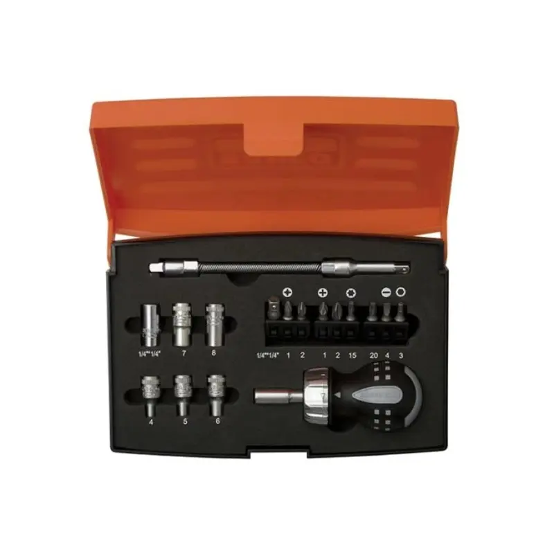 Bahco BAH808050S18 Stubby Ratchet Screwdriver Set, 18Pcs