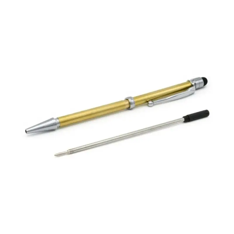 Rotur Std Mech Ball End Clip Stylus 7mm Pen Kit Chrome (5 pack)