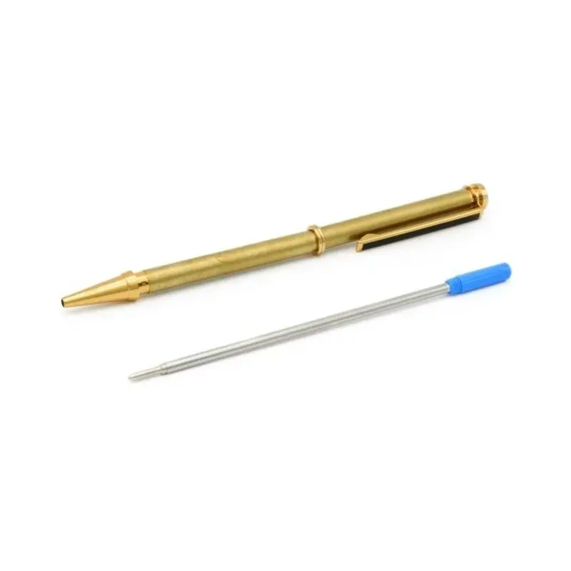 Rotur Ultima Black Stripe Clip 7mm Pen Kit  Gold Blue Ink (5 pack)