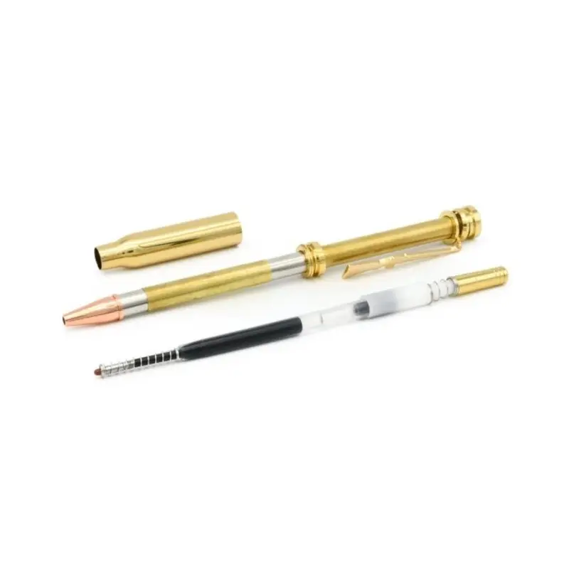 Rotur Click Bullet Pen Kit Gold & Copper Tip 5/16" Drill required