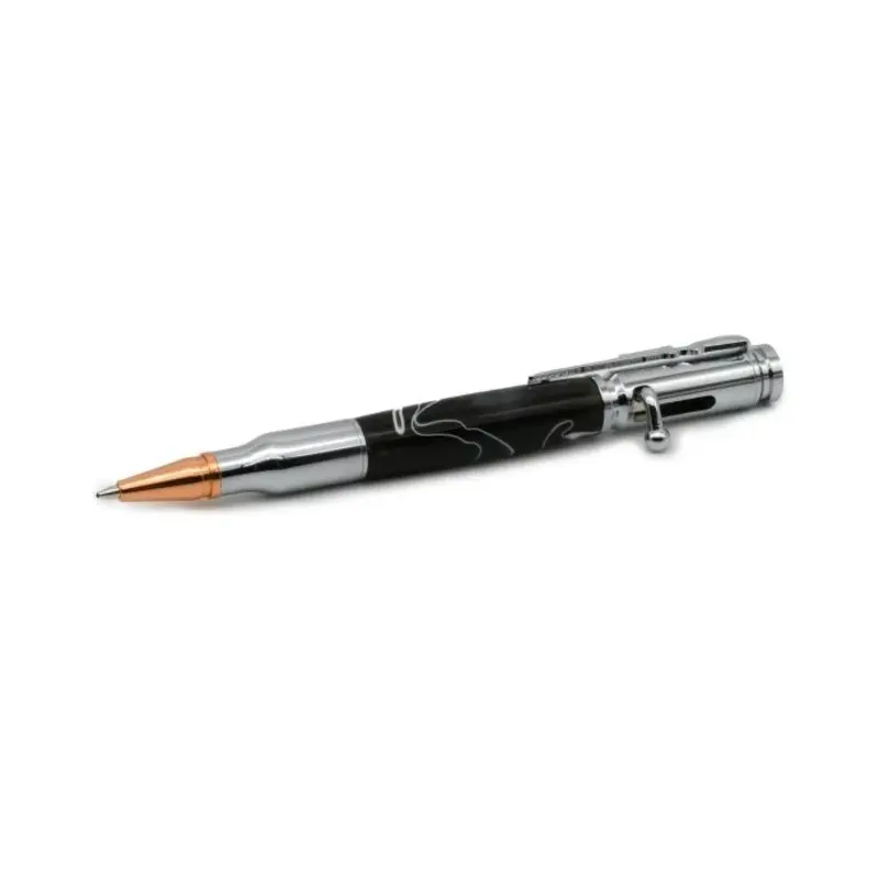 Rotur Bolt Action Pen Kit Chrome & Copper Tip