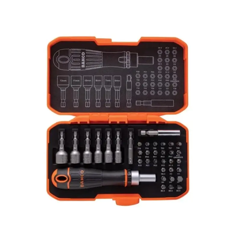 Bahco BAH59S36BCR Ratcheting Coloured Bit Set, 36 Piece