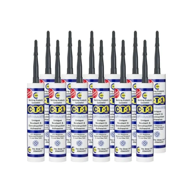 CT1 Anthracite (Dark Grey) TRIBRID Multi Purpose Sealant & Adhesive - 290ml x12