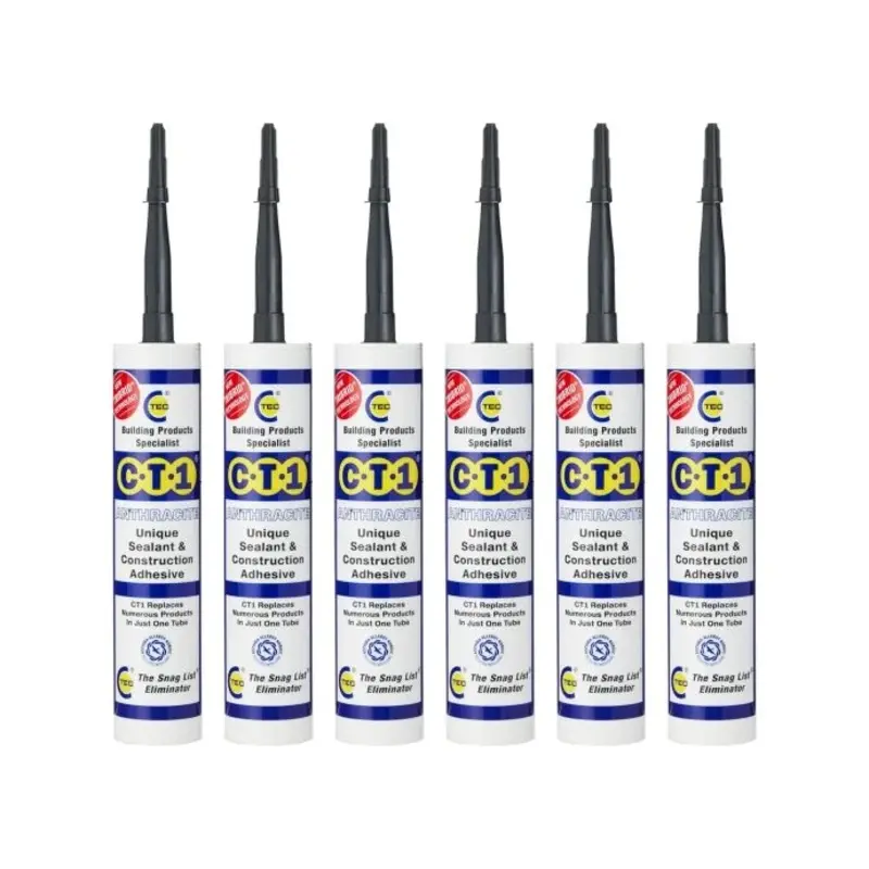CT1 Anthracite (Dark Grey) TRIBRID Multi Purpose Sealant & Adhesive - 290ml x6