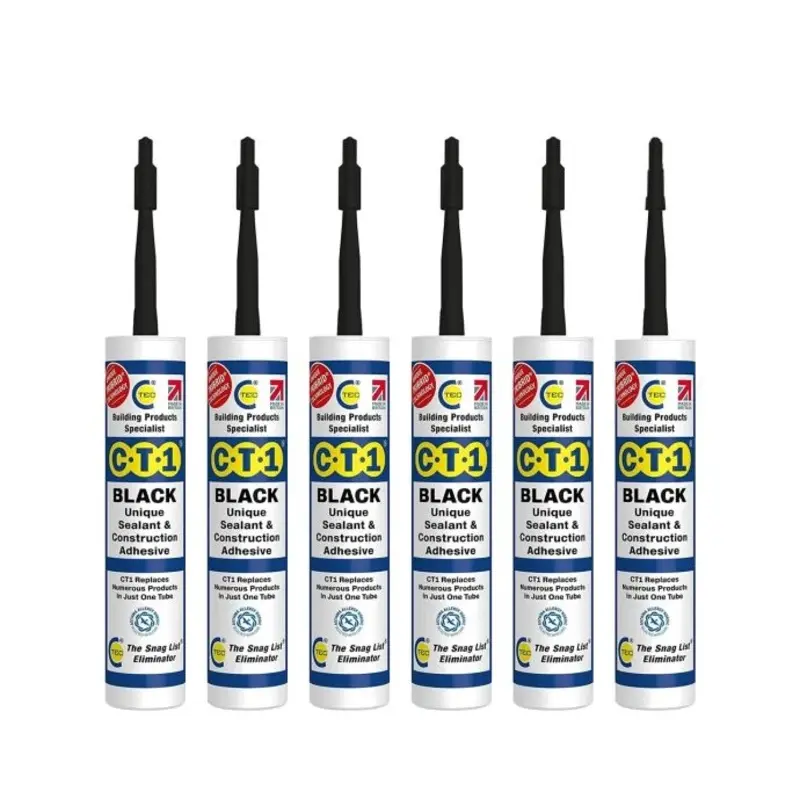 CT1 Black TRIBRID Multi Purpose Sealant & Adhesive - 290ml x6