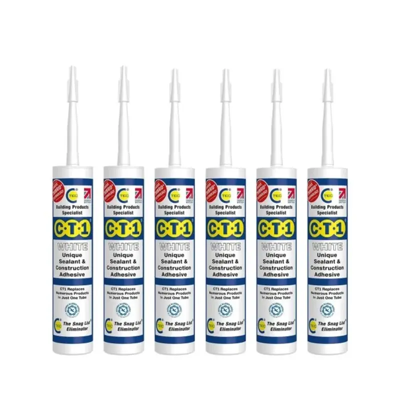 CT1 White TRIBRID Multi Purpose Sealant & Adhesive - 290ml x6