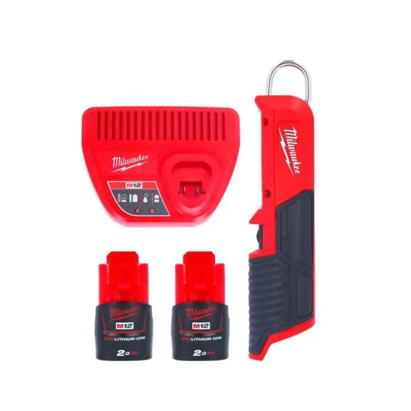 Milwaukee M12SL 12V Cordless LED Light Stick With 2 x 2.0Ah Batteries & Charger