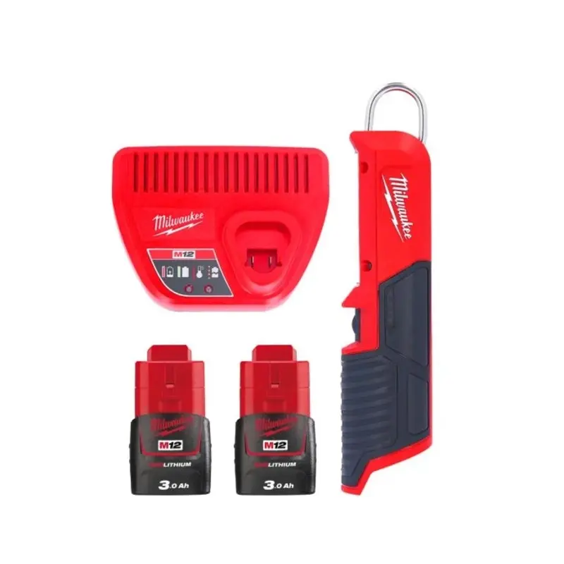 Milwaukee M12SL 12V Cordless LED Light Stick With 2 x 3.0Ah Batteries & Charger