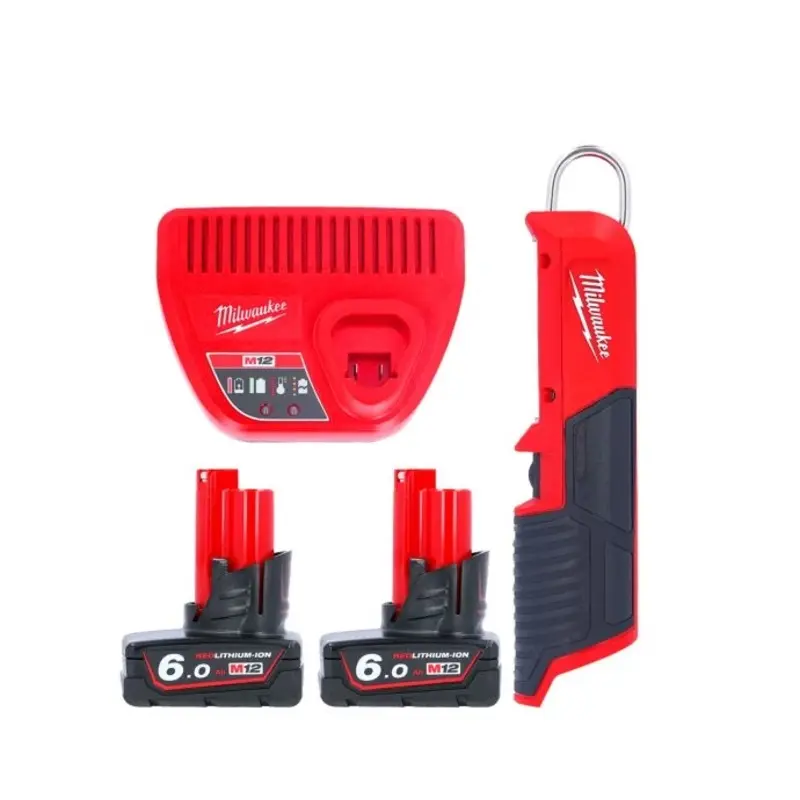 Milwaukee M12SL 12V Cordless LED Light Stick With 2 x 6.0Ah Batteries & Charger