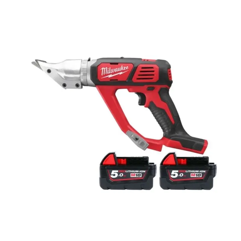 Milwaukee M18BMS12 18V Cordless Compact 1.2mm Metal Shear With 2 x 5.0Ah Batteries