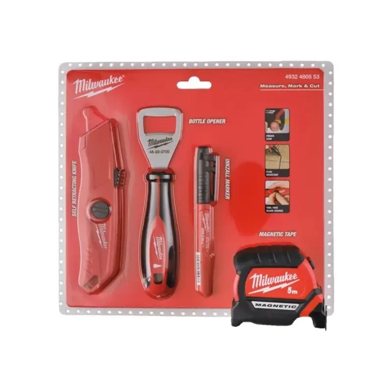 Milwaukee 4932480553 5m Tape Measure, Marker, Bottle Opener & Cutter