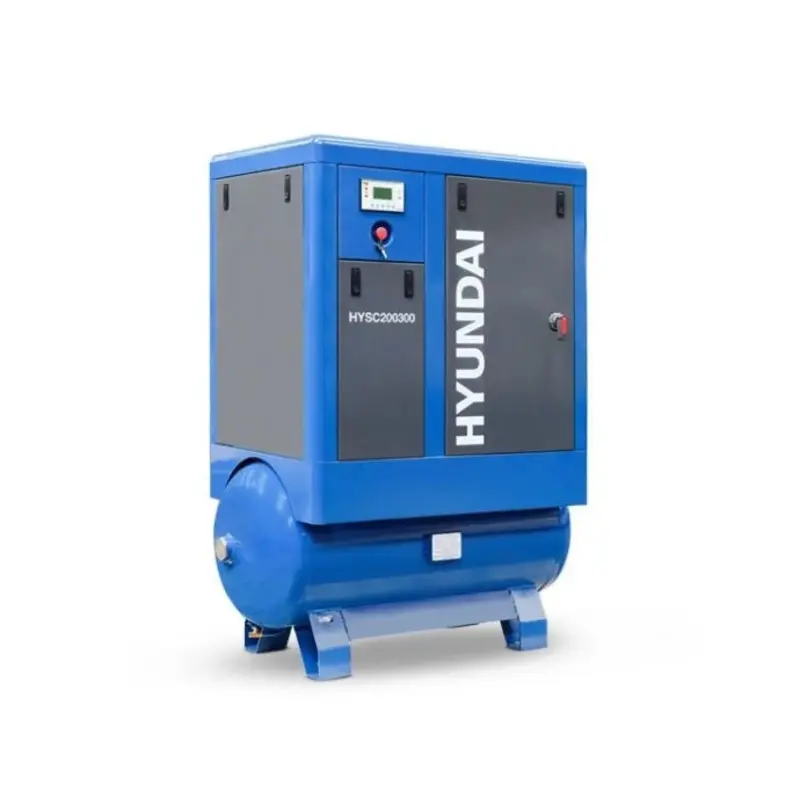 Hyundai 20hp 300L Heavy-Duty Industrial Screw Air Compressor, 400v, Quiet Running