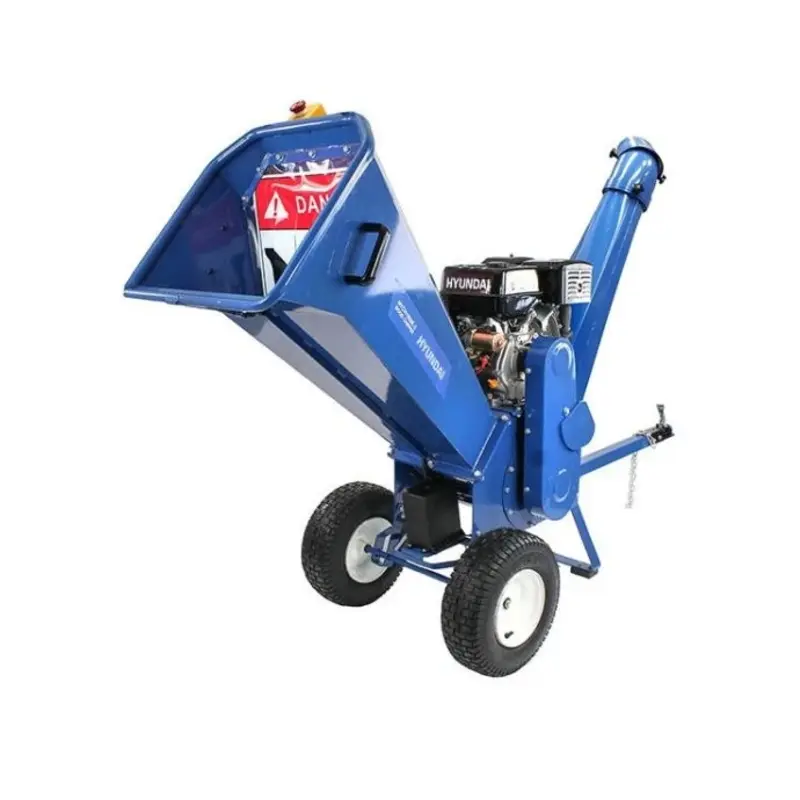 Hyundai 420cc 100mm Petrol Wood Chipper, Shredder, Mulcher, 4-Stroke Engine