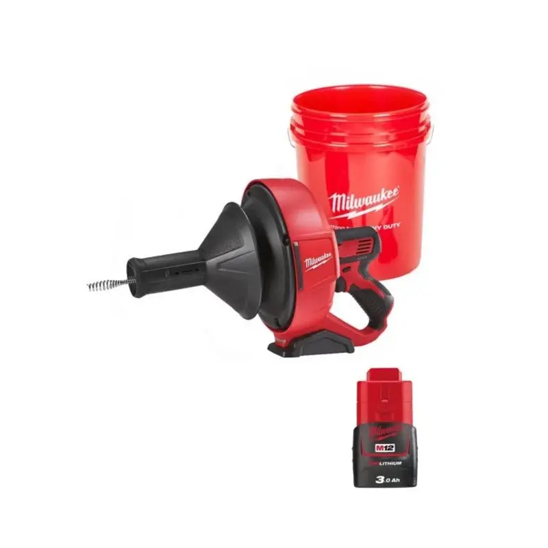 Milwaukee M12BDC8 12V Cordless Sub-Compact 8mm Drain Cleaner With 1 x 3.0Ah Battery