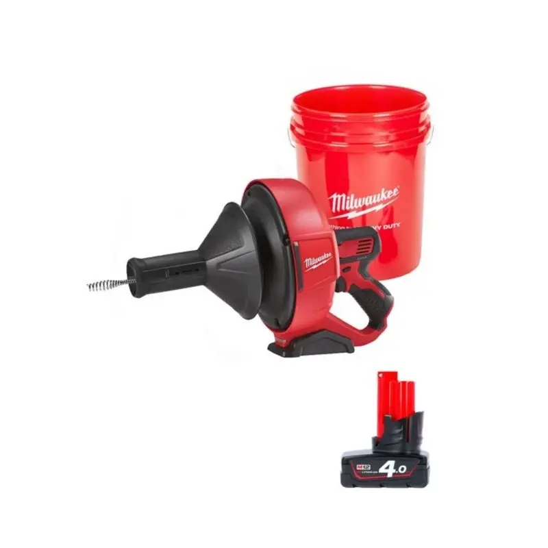 Milwaukee M12BDC8 12V Cordless Sub-Compact 8mm Drain Cleaner With 1 x 4.0Ah Battery