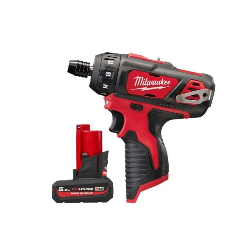 Milwaukee M12BD 12V Cordless Sub Compact Screwdriver With 1 x 5.0Ah Battery