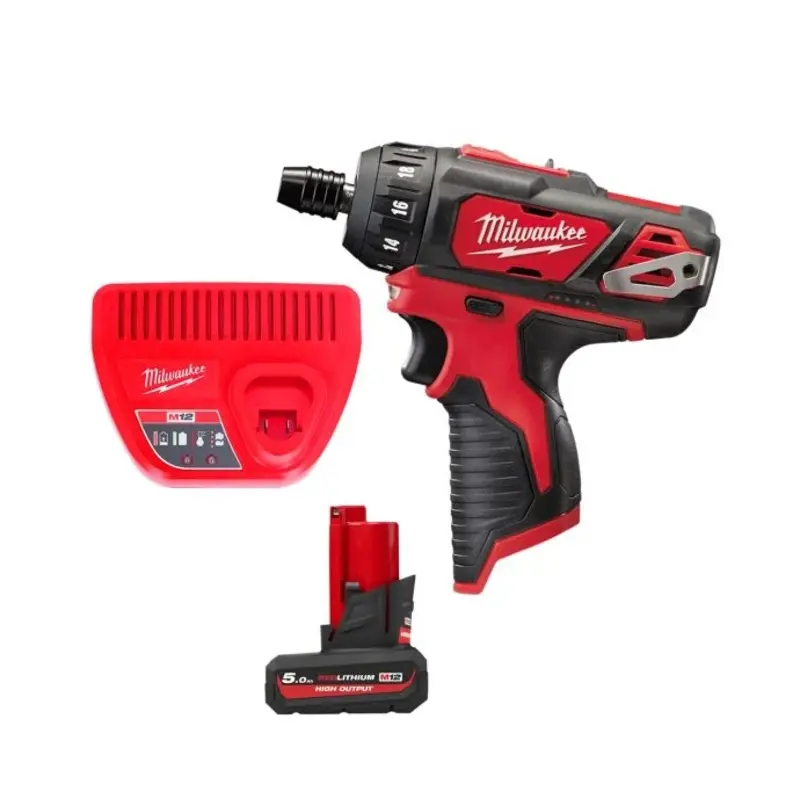 Milwaukee M12BD 12V Cordless Sub Compact Screwdriver With 1 x 5.0Ah Battery & Charger